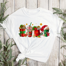 Load image into Gallery viewer, Christmas Coffee Drinks T-Shirts
