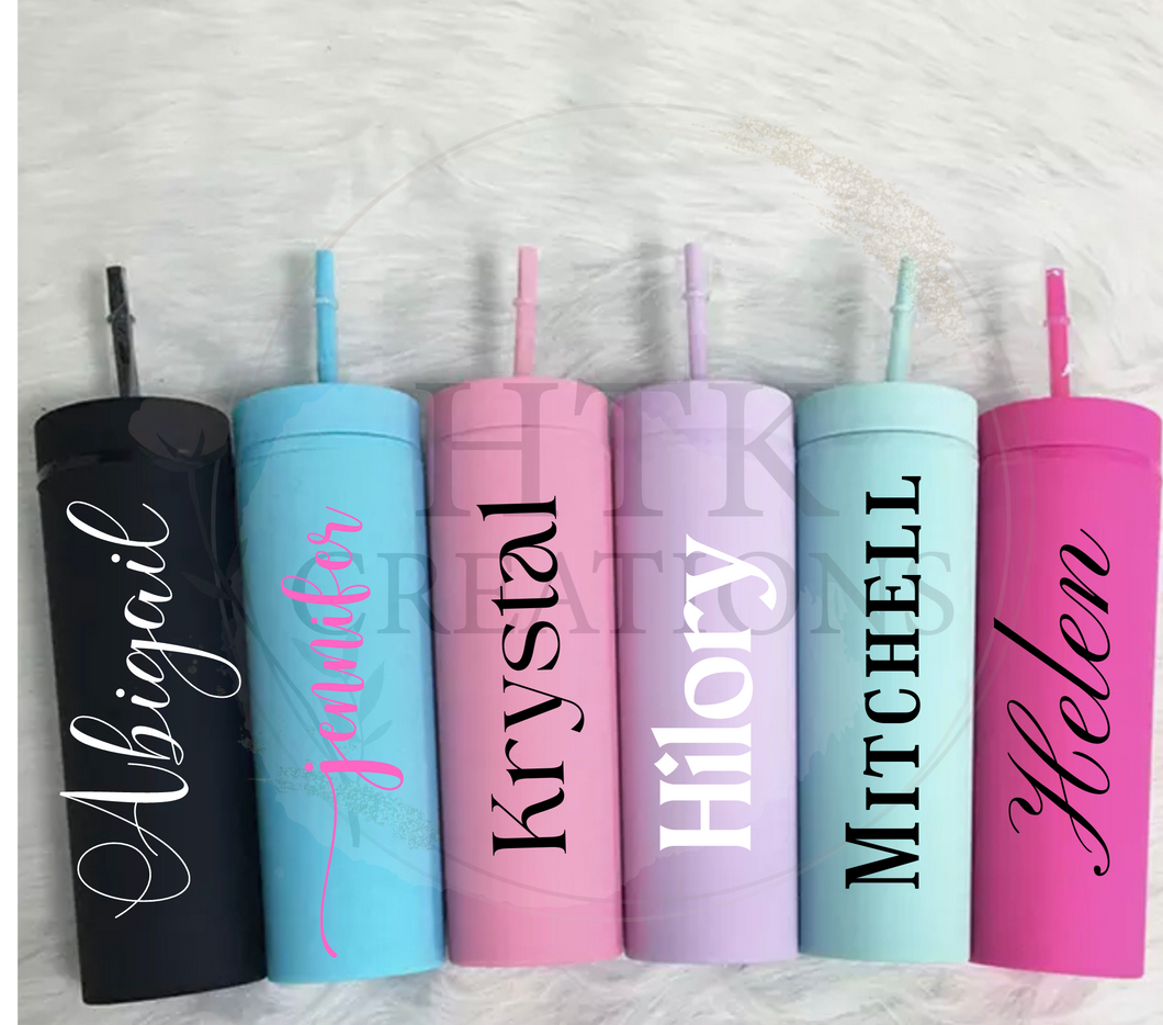 Personalized Pastel Tumblers